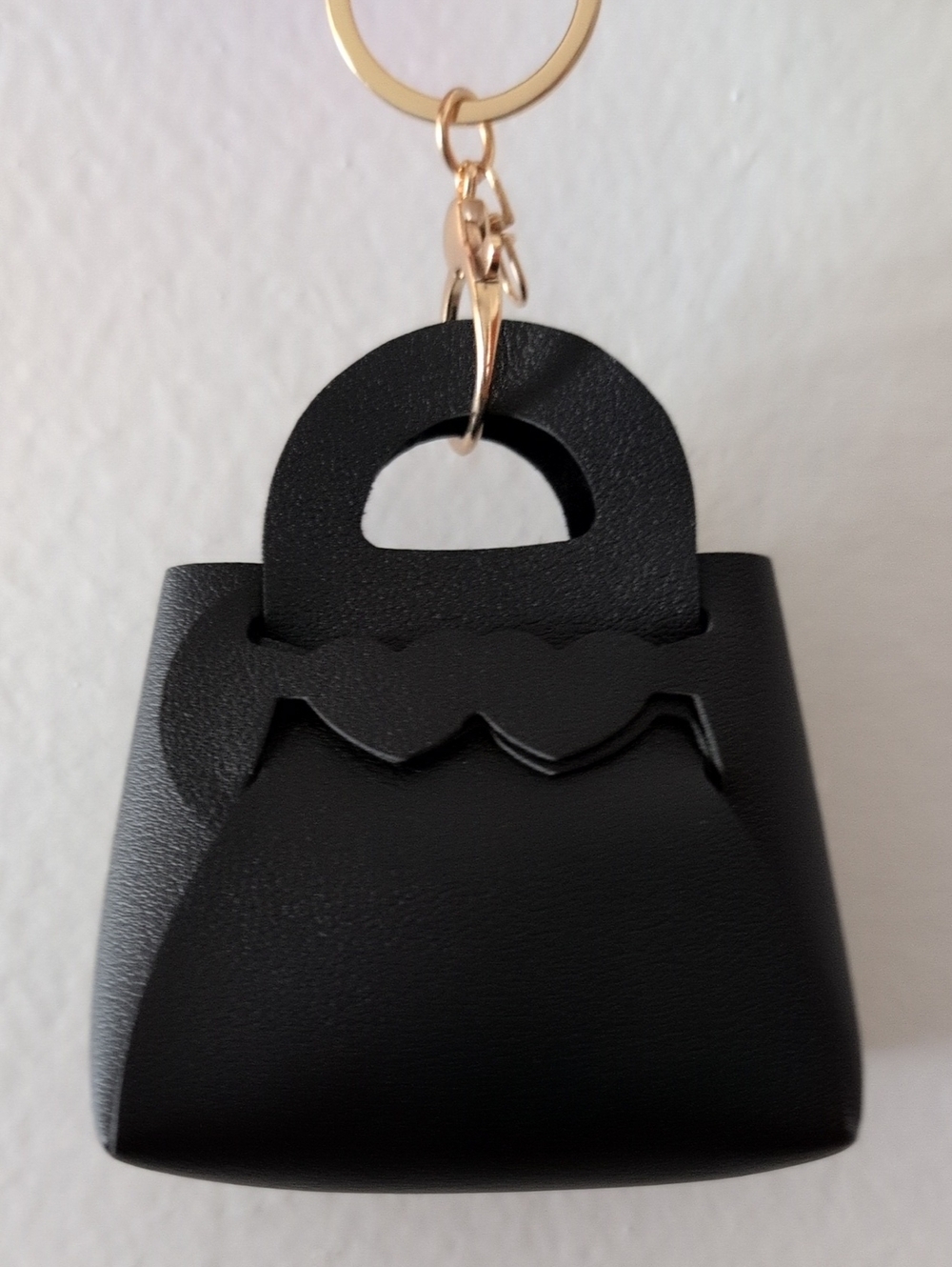 Mini Black Handbag Keychain Charm